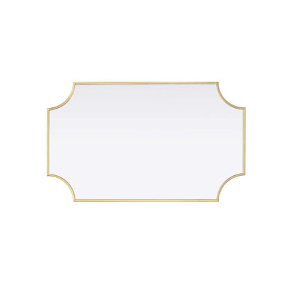 Notched Metal Mirror 22x36 inch in Brass