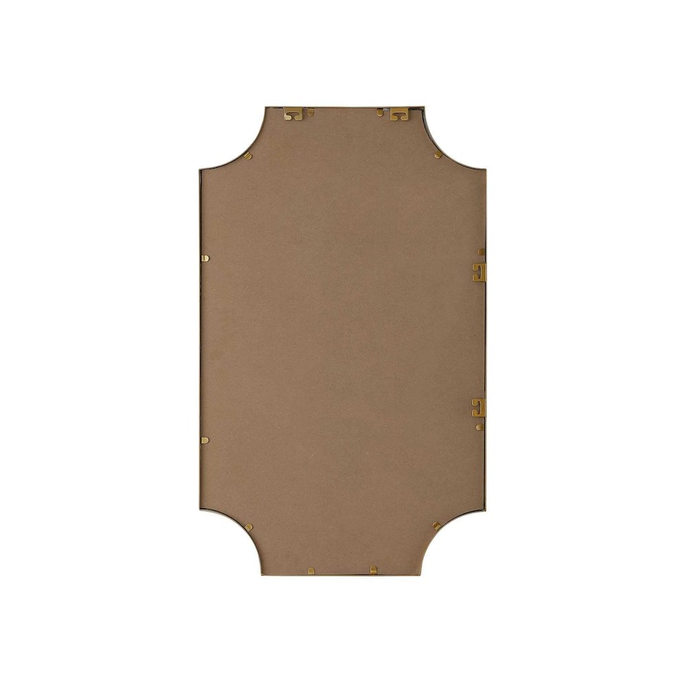 Notched Metal Mirror 22x36 inch in Brass