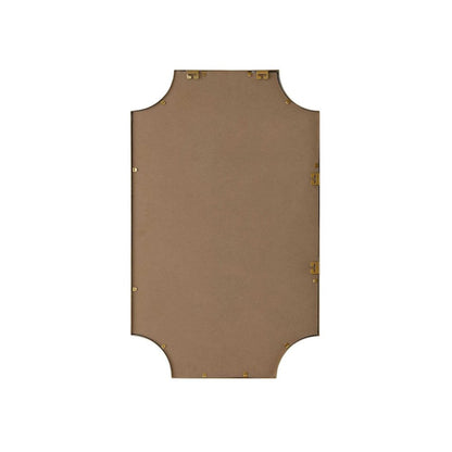 Notched Metal Mirror 22x36 inch in Brass