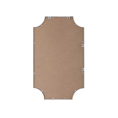 Notched Metal Mirror 22x36 inch in Silver