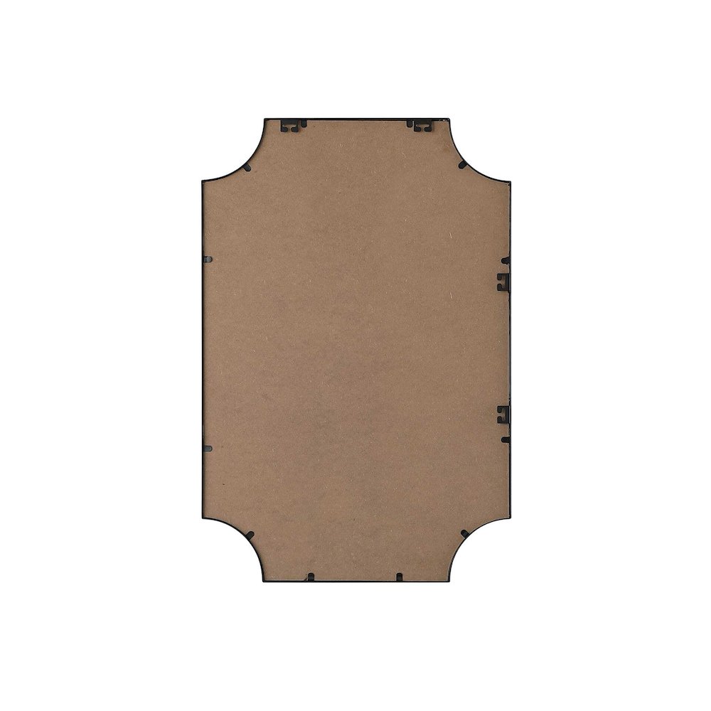 Notched Metal Mirror 24x36 inch in Black