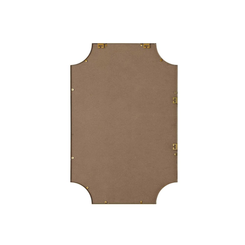 Notched Metal Mirror 24x36 inch in Brass