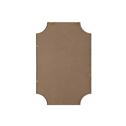 Notched Metal Mirror 24x36 inch in Brass
