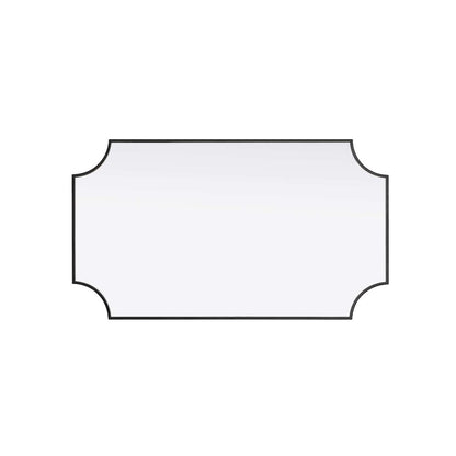 Notched Metal Mirror 24x42 inch in Black