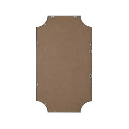 Notched Metal Mirror 24x42 inch in Silver