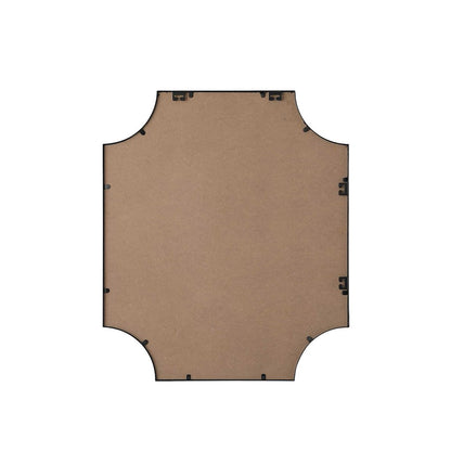 Notched Metal Mirror 27x32 inch in Black