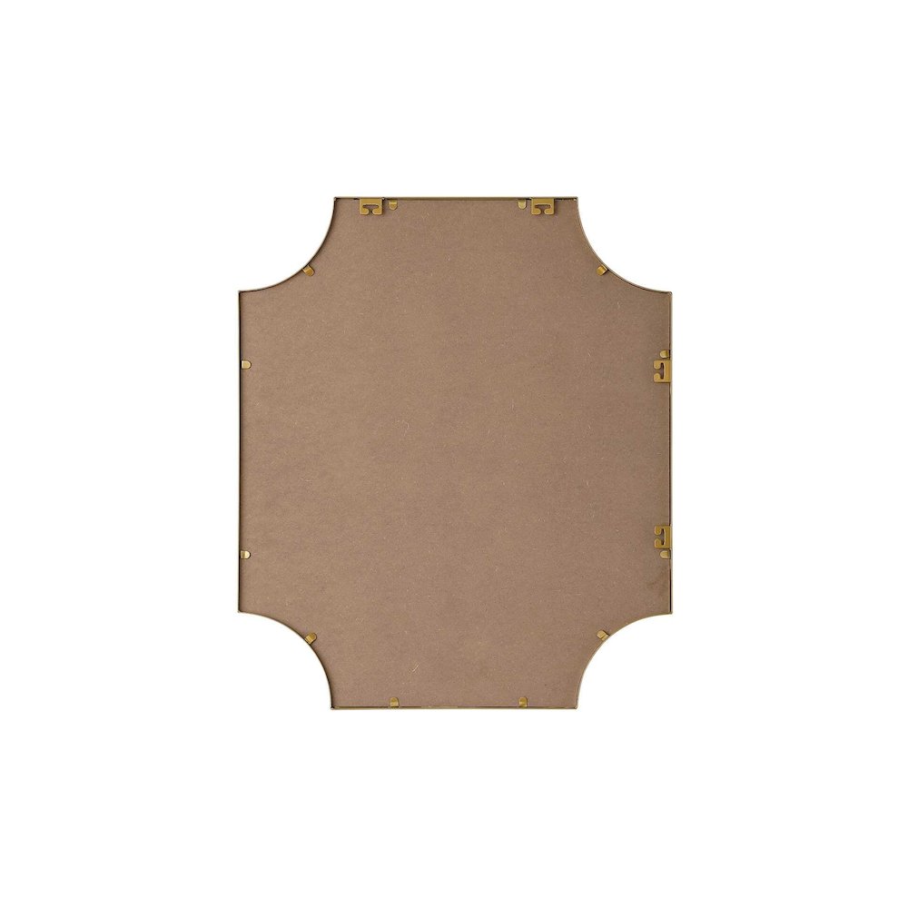 Notched Metal Mirror 27x32 inch in Brass