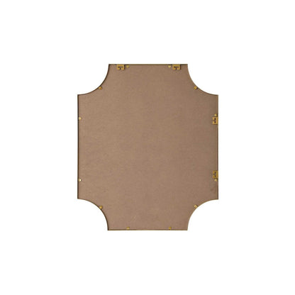 Notched Metal Mirror 27x32 inch in Brass