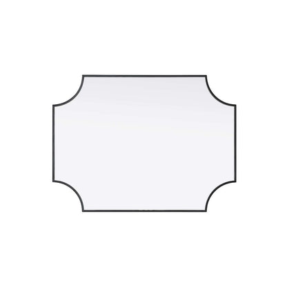 Notched Metal Mirror 27x36 inch in Black