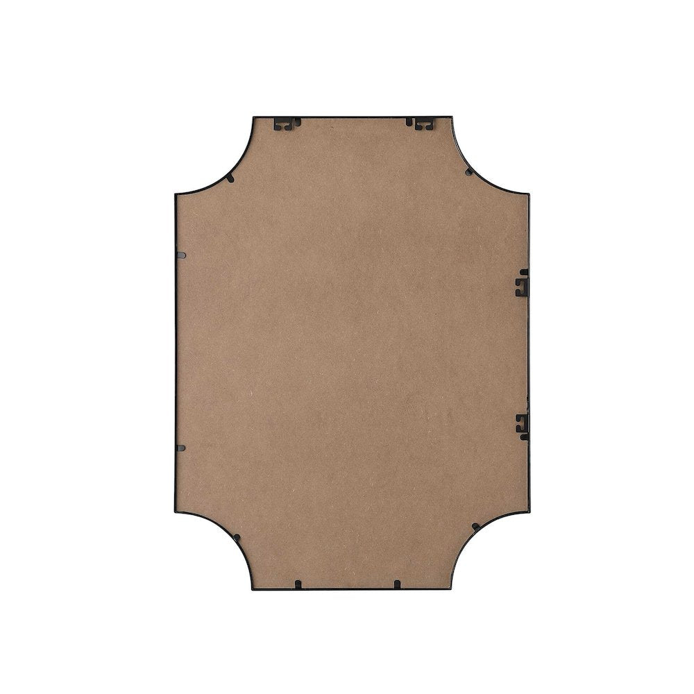 Notched Metal Mirror 27x36 inch in Black