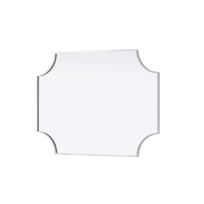 Notched Metal Mirror 27x36 inch in Silver