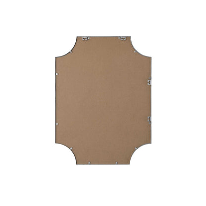 Notched Metal Mirror 27x36 inch in Silver