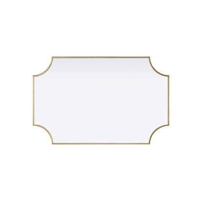 Notched Metal Mirror 27x42 inch in Brass