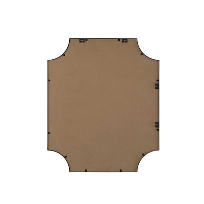 Notched Metal Mirror 30x36 inch in Black