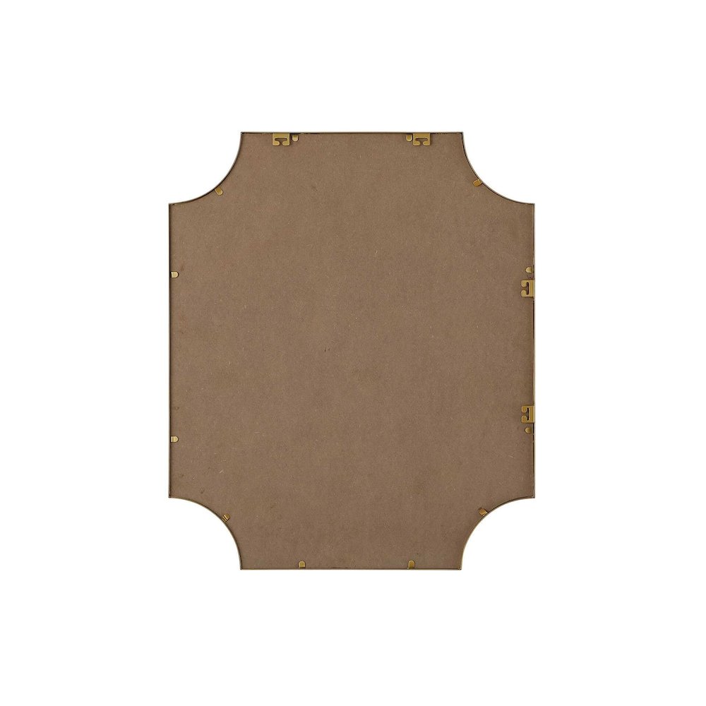 Notched Metal Mirror 30x36 inch in Brass