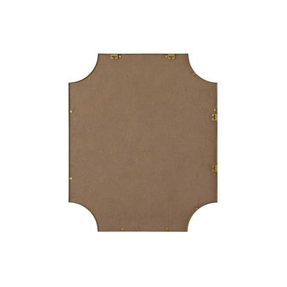 Notched Metal Mirror 30x36 inch in Brass