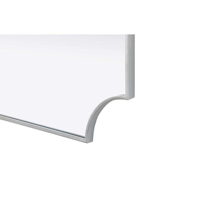 Notched Metal Mirror 30x36 inch in Silver