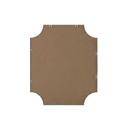 Notched Metal Mirror 30x36 inch in Silver