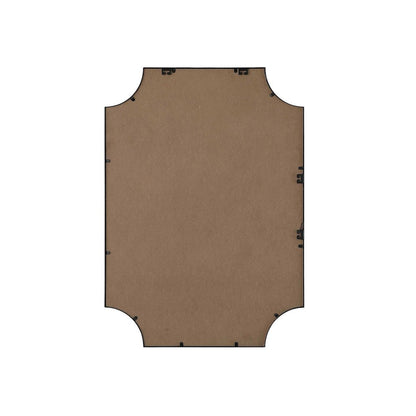 Notched Metal Mirror 30x42 inch in Black