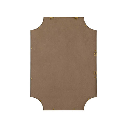 Notched Metal Mirror 30x42 inch in Brass
