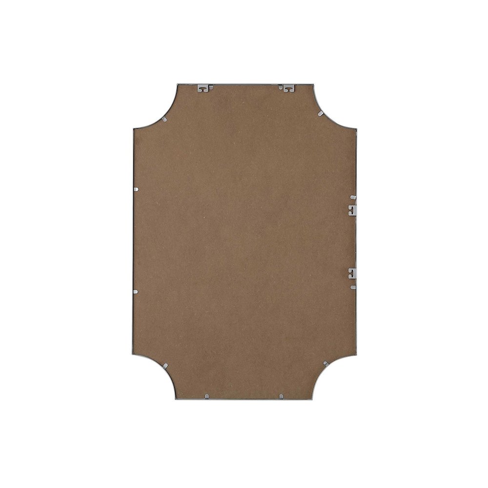 Notched Metal Mirror 30x42 inch in Silver