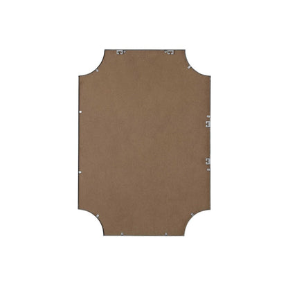 Notched Metal Mirror 30x42 inch in Silver