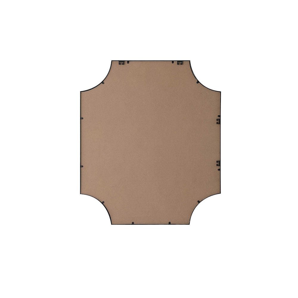 Notched Metal Mirror 36x42 inch in Black