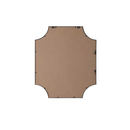 Notched Metal Mirror 36x42 inch in Black