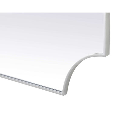 Notched Metal Mirror 36x42 inch in Silver