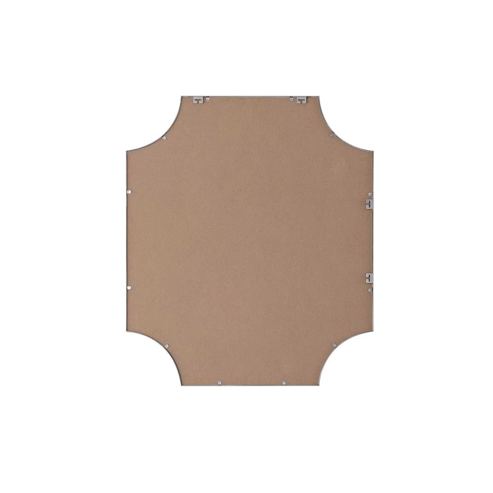 Notched Metal Mirror 36x42 inch in Silver