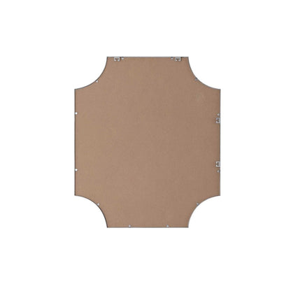 Notched Metal Mirror 36x42 inch in Silver