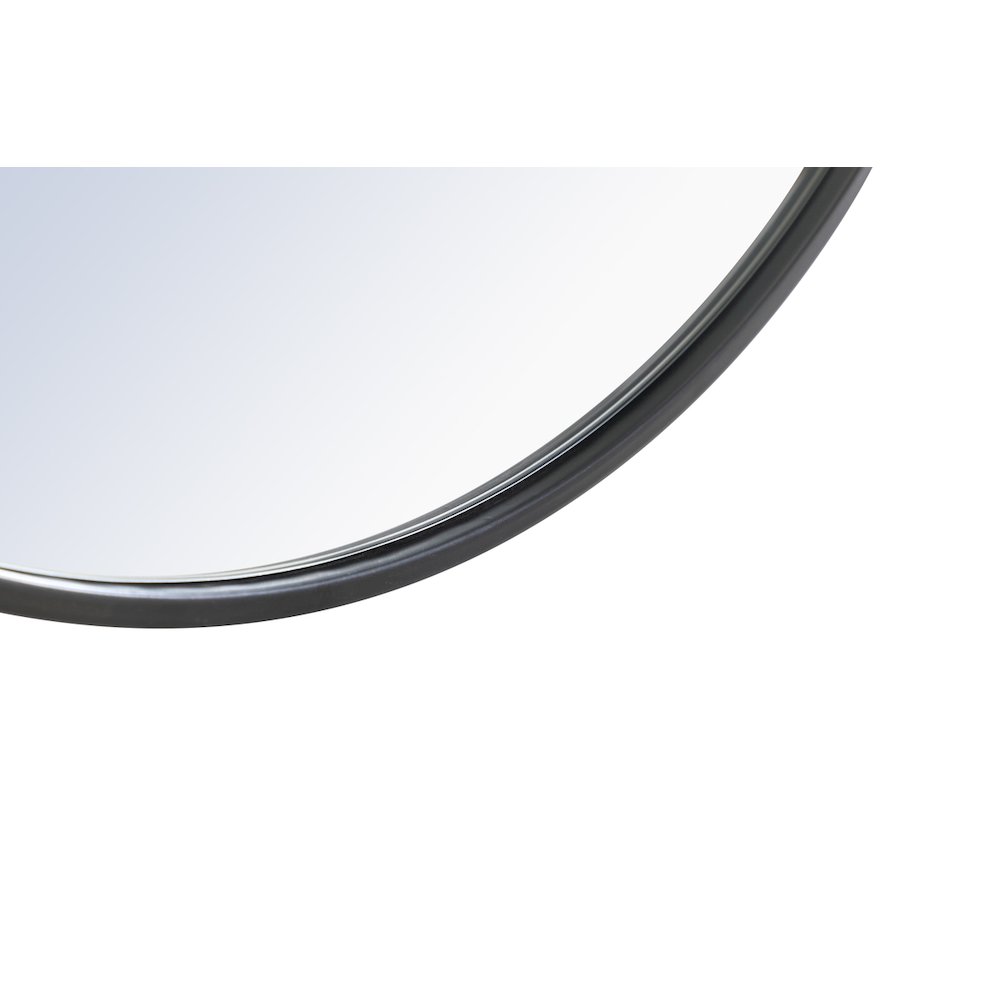 Metal frame Round Mirror 32 inch Black finish
