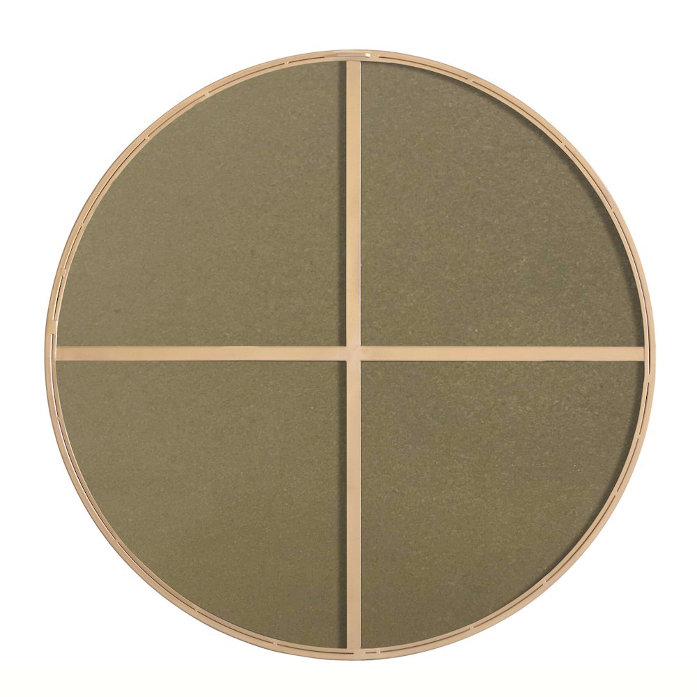 Metal frame Round Mirror 32 inch Brass finish