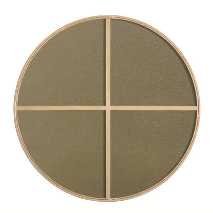Metal frame Round Mirror 32 inch Brass finish