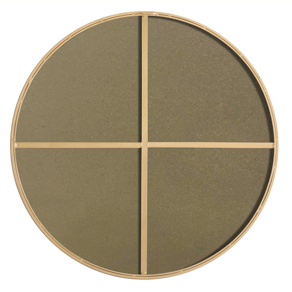 Metal frame Round Mirror 36 inch Brass finish