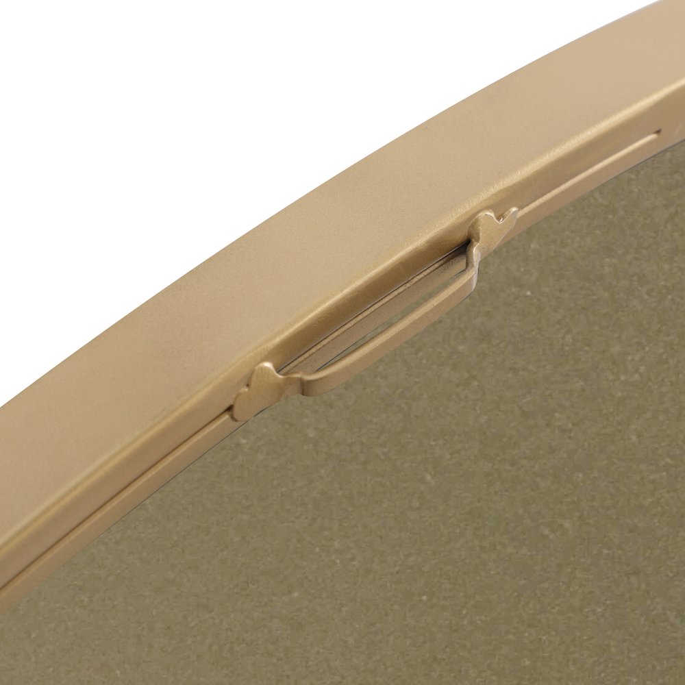 Metal frame Round Mirror 36 inch Brass finish