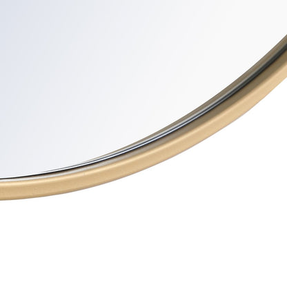 Metal frame Round Mirror 42 inch Brass finish