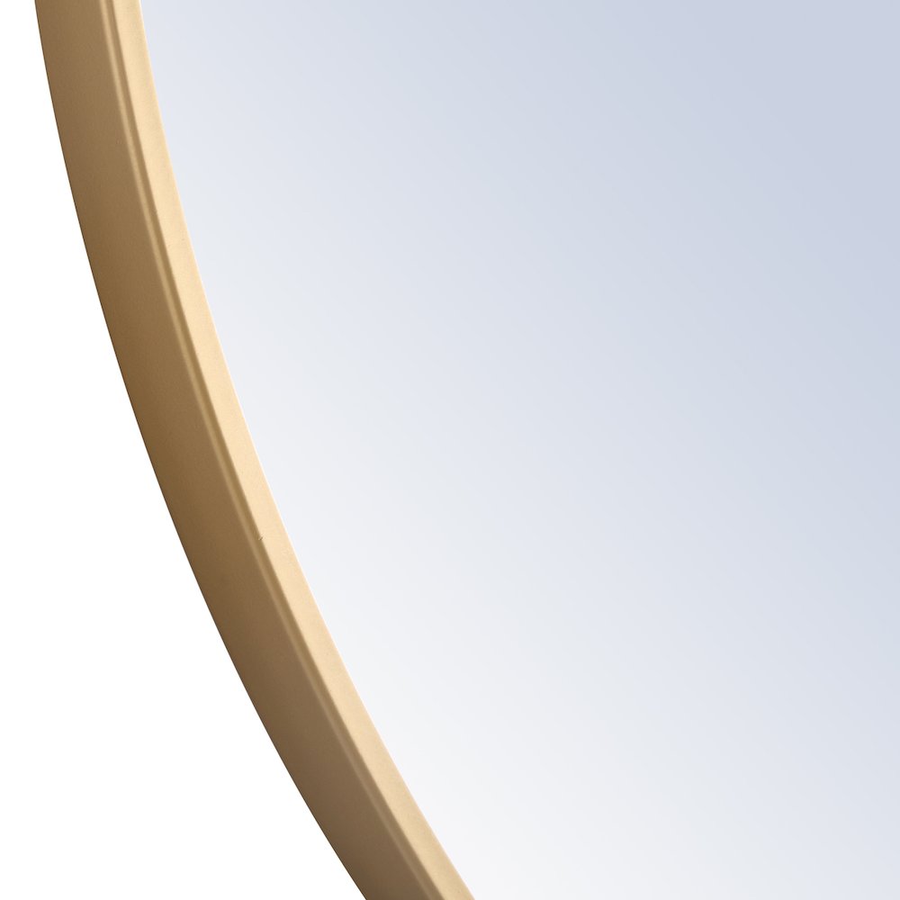 Metal frame Round Mirror 42 inch Brass finish