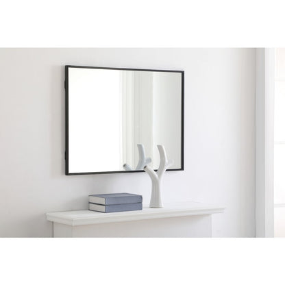 Metal frame Rectangle Mirror 24 inch Black finish