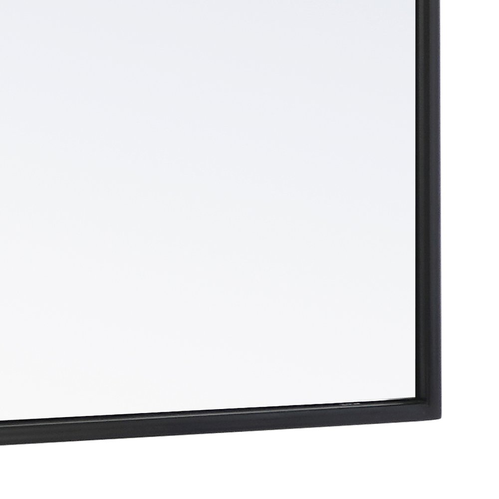 Metal frame Rectangle Mirror 24 inch Black finish