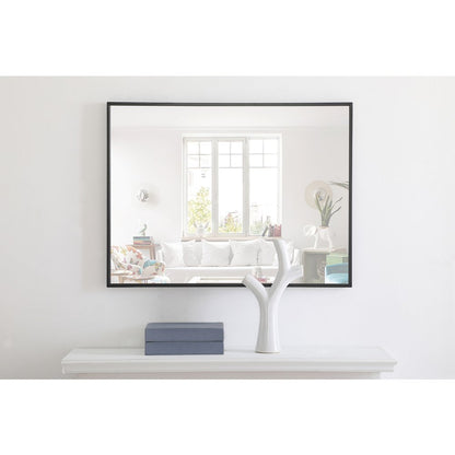 Metal frame Rectangle Mirror 24 inch Black finish