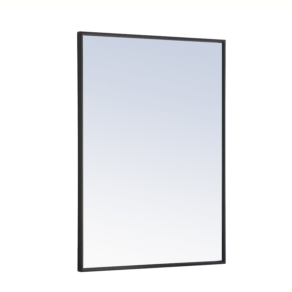 Metal frame Rectangle Mirror 24 inch Black finish