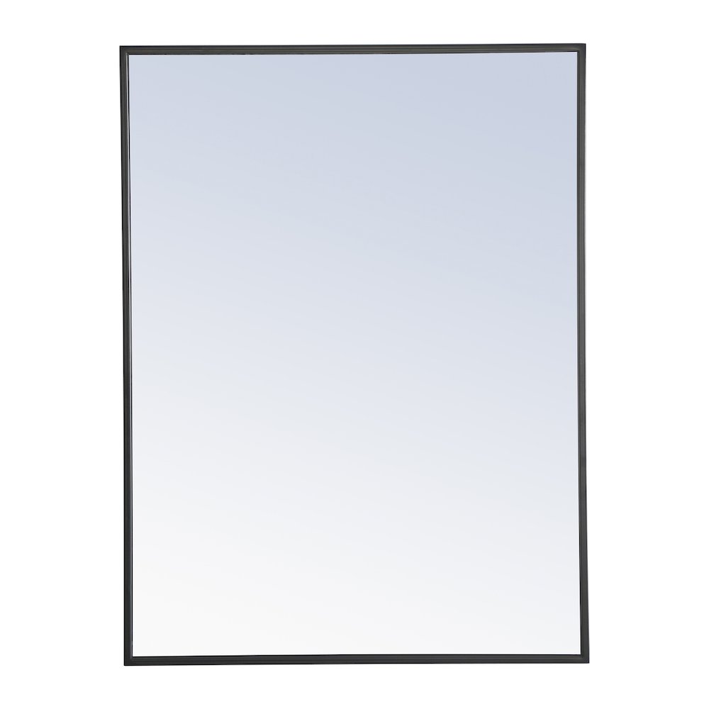 Metal frame Rectangle Mirror 24 inch Black finish