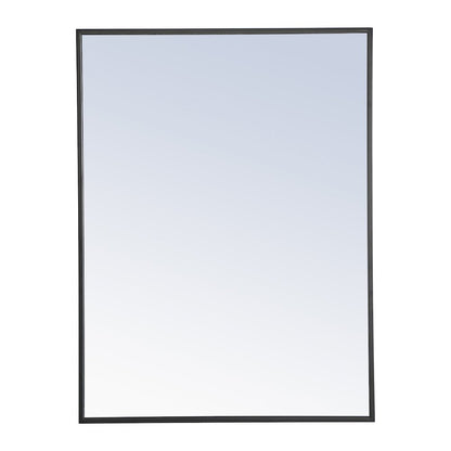 Metal frame Rectangle Mirror 24 inch Black finish