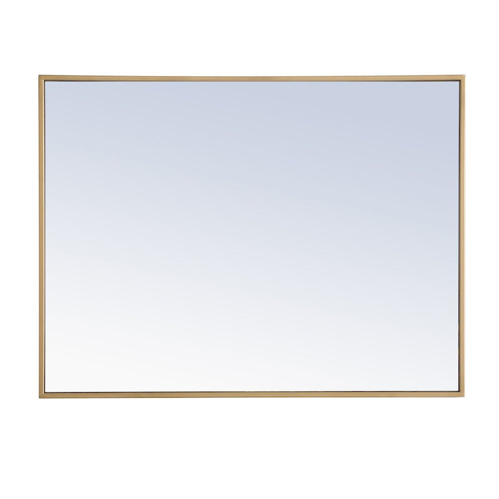 Metal frame Rectangle Mirror 24 inch Brass finish
