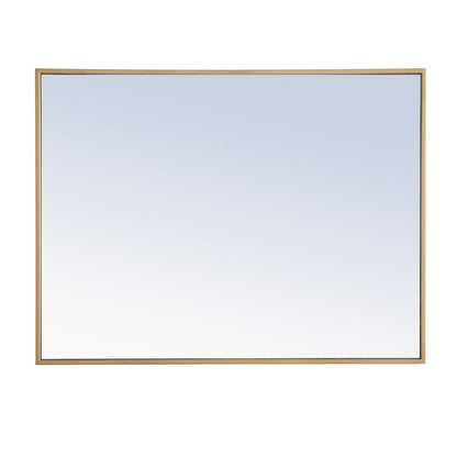 Metal frame Rectangle Mirror 24 inch Brass finish