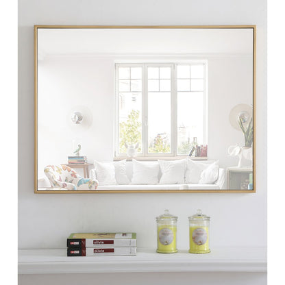 Metal frame Rectangle Mirror 24 inch Brass finish