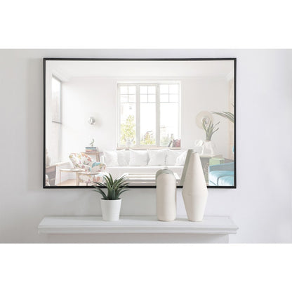 Metal frame Rectangle Mirror 28 inch Black