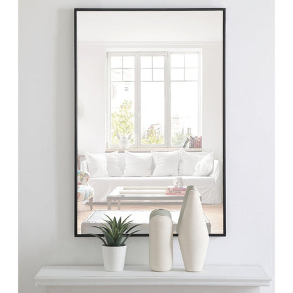 Metal frame Rectangle Mirror 28 inch Black