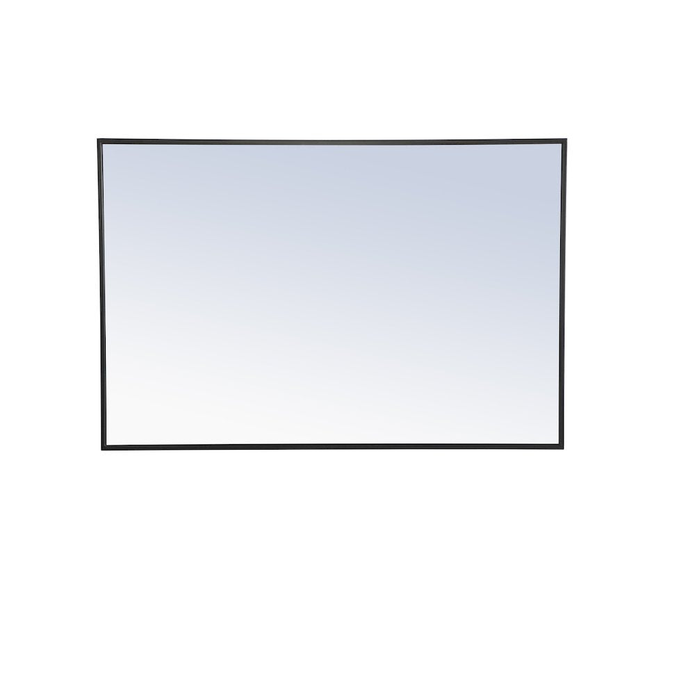 Metal frame Rectangle Mirror 28 inch Black